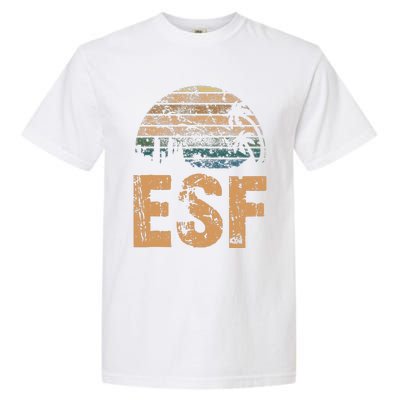 ESF Vintage Sunset Distressed Funny Garment-Dyed Heavyweight T-Shirt