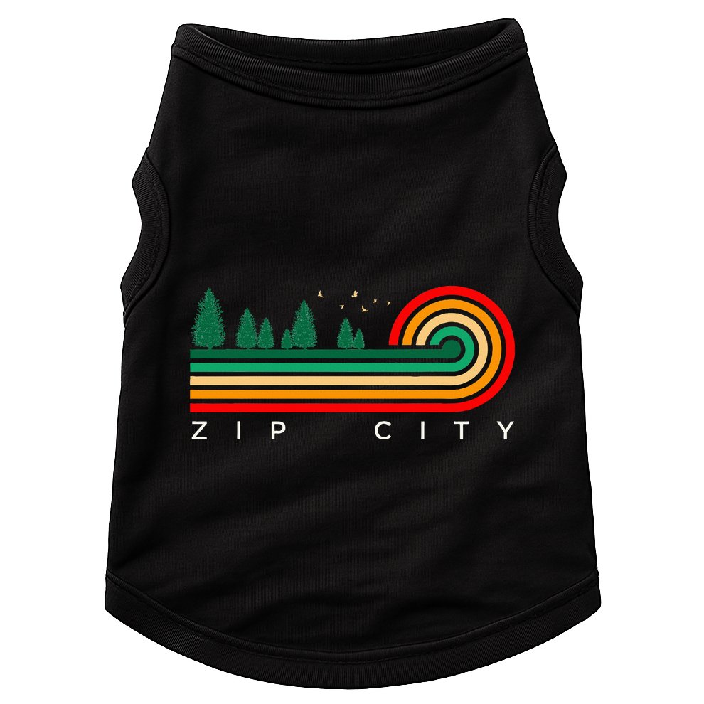 Evergreen Vintage Stripes Zip City Alabama Doggie Tank