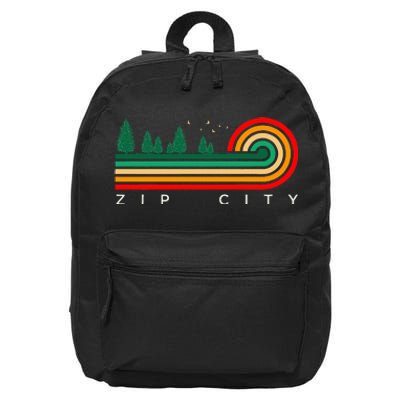 Evergreen Vintage Stripes Zip City Alabama 16 in Basic Backpack