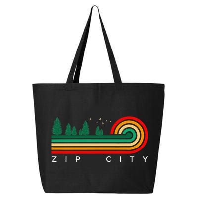 Evergreen Vintage Stripes Zip City Alabama 25L Jumbo Tote