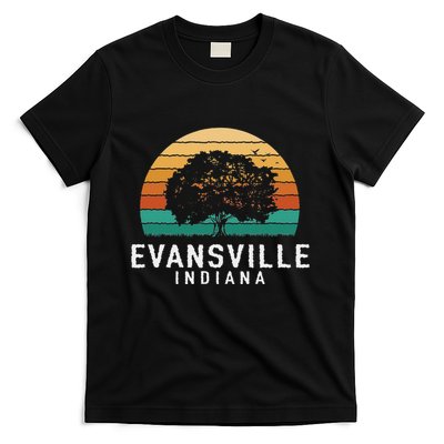 Evansville Vintage Sunset Indiana Souvenir T-Shirt