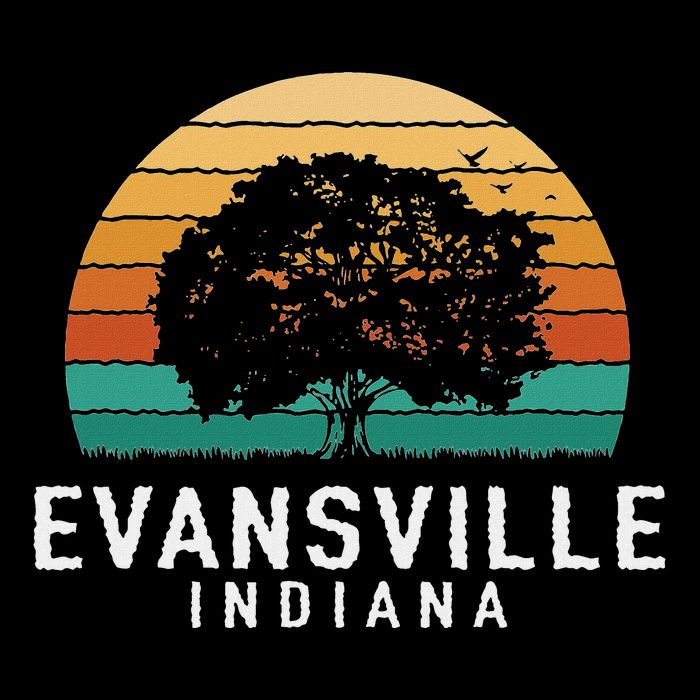 Evansville Vintage Sunset Indiana Souvenir Backpack