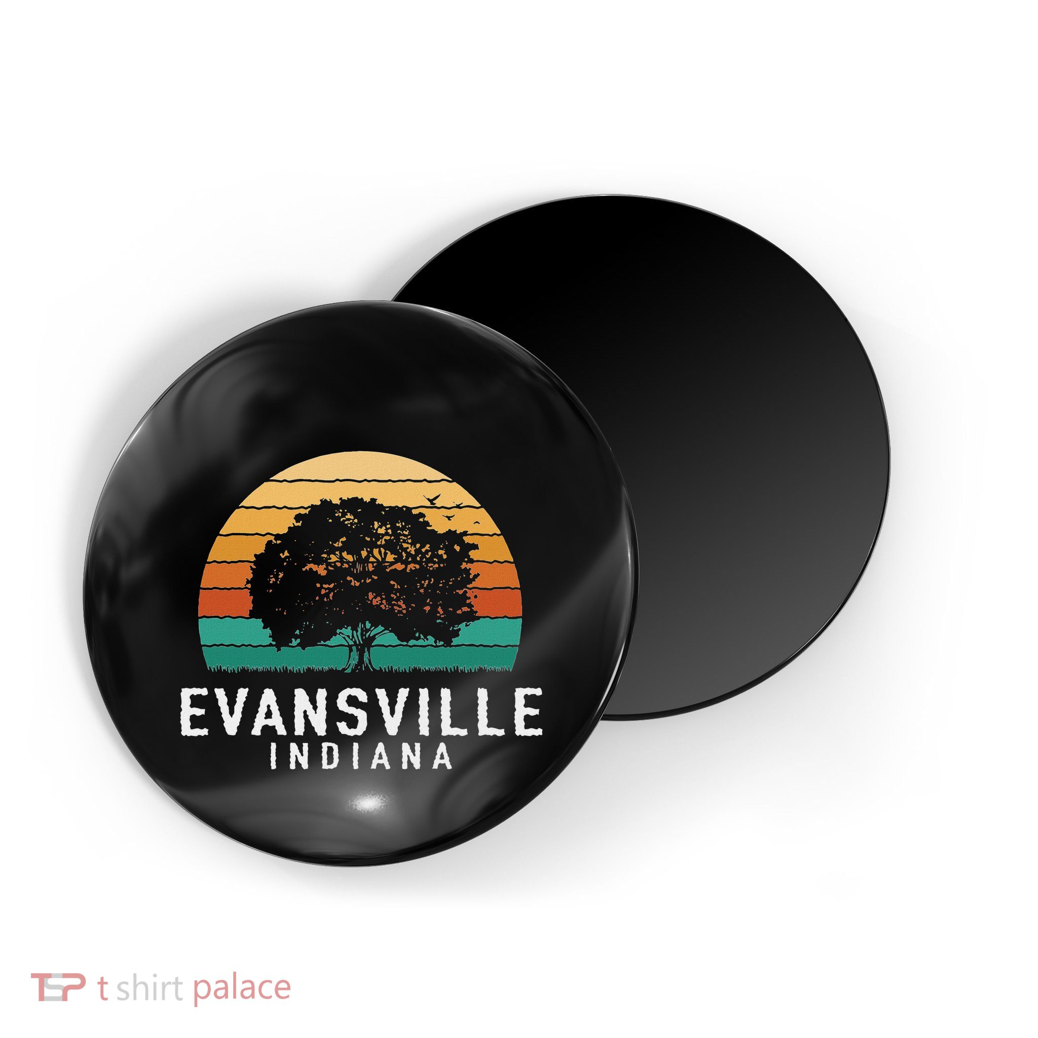Evansville Vintage Sunset Indiana Souvenir Magnet