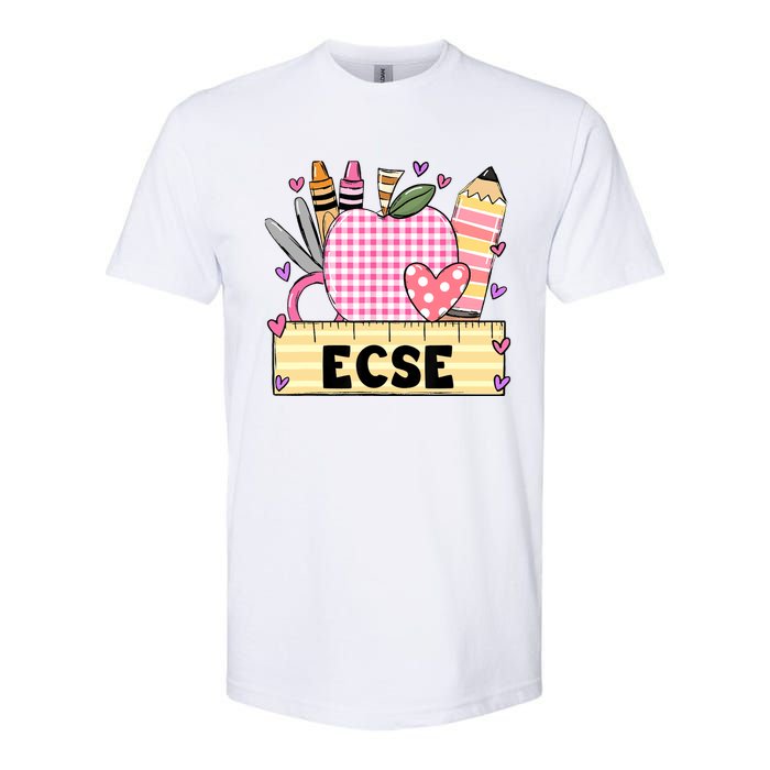 ECSE Valentine S Day Teacher Frame Softstyle CVC T-Shirt