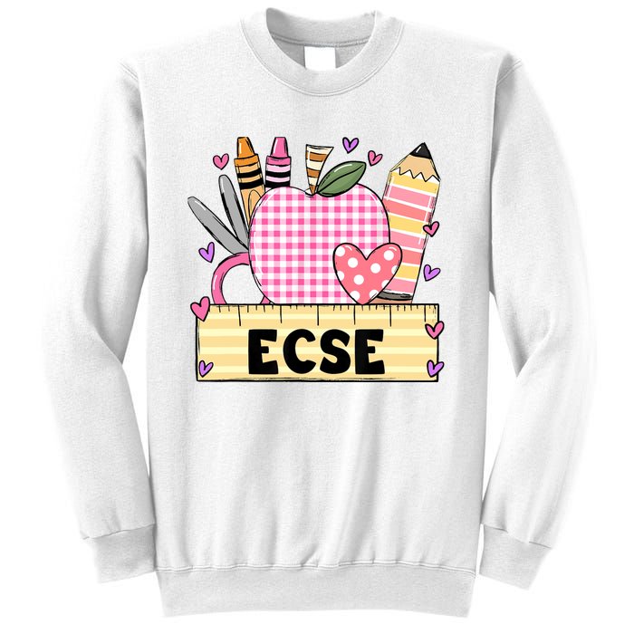 ECSE Valentine S Day Teacher Frame Sweatshirt