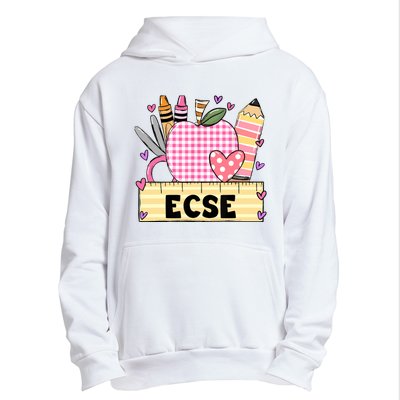 ECSE Valentine S Day Teacher Frame Urban Pullover Hoodie