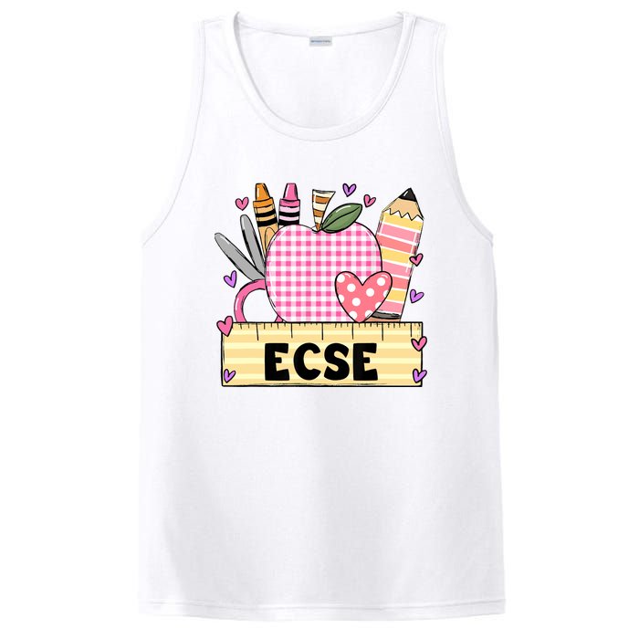 ECSE Valentine S Day Teacher Frame PosiCharge Competitor Tank