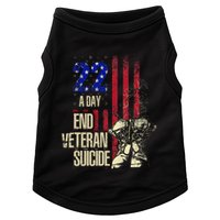 End Veteran Suicide Awareness 22 A Day Patriotic Us Flag Doggie Tank