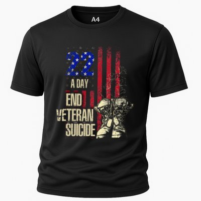End Veteran Suicide Awareness 22 A Day Patriotic Us Flag Performance Shirt