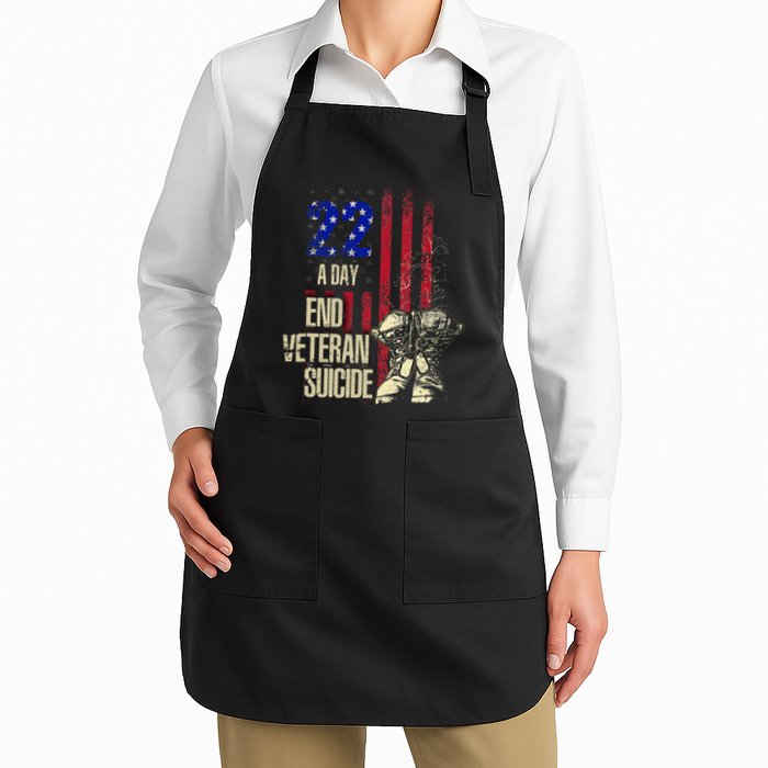 End Veteran Suicide Awareness 22 A Day Patriotic Us Flag Apron