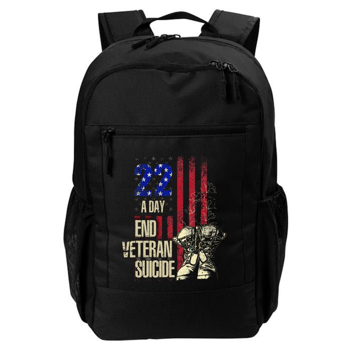 End Veteran Suicide Awareness 22 A Day Patriotic Us Flag Backpack