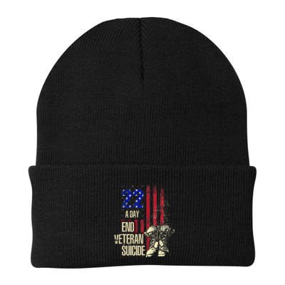 End Veteran Suicide Awareness 22 A Day Patriotic Us Flag Beanie
