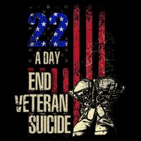 End Veteran Suicide Awareness 22 A Day Patriotic Us Flag Drawstring Bag