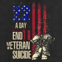 End Veteran Suicide Awareness 22 A Day Patriotic Us Flag Golf Towel
