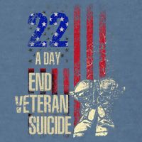 End Veteran Suicide Awareness 22 A Day Patriotic Us Flag Garment-Dyed Sweatshirt