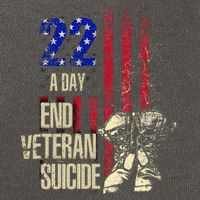 End Veteran Suicide Awareness 22 A Day Patriotic Us Flag Cotton Canvas Backpack