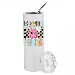 Easter Vibes Smiles Face Bunny Happy Easter Stainless Steel Tumbler