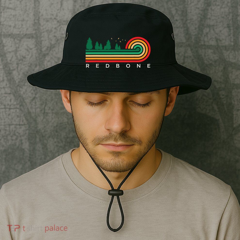 Evergreen Vintage Stripes Redbone Mississippi Bucket Hat