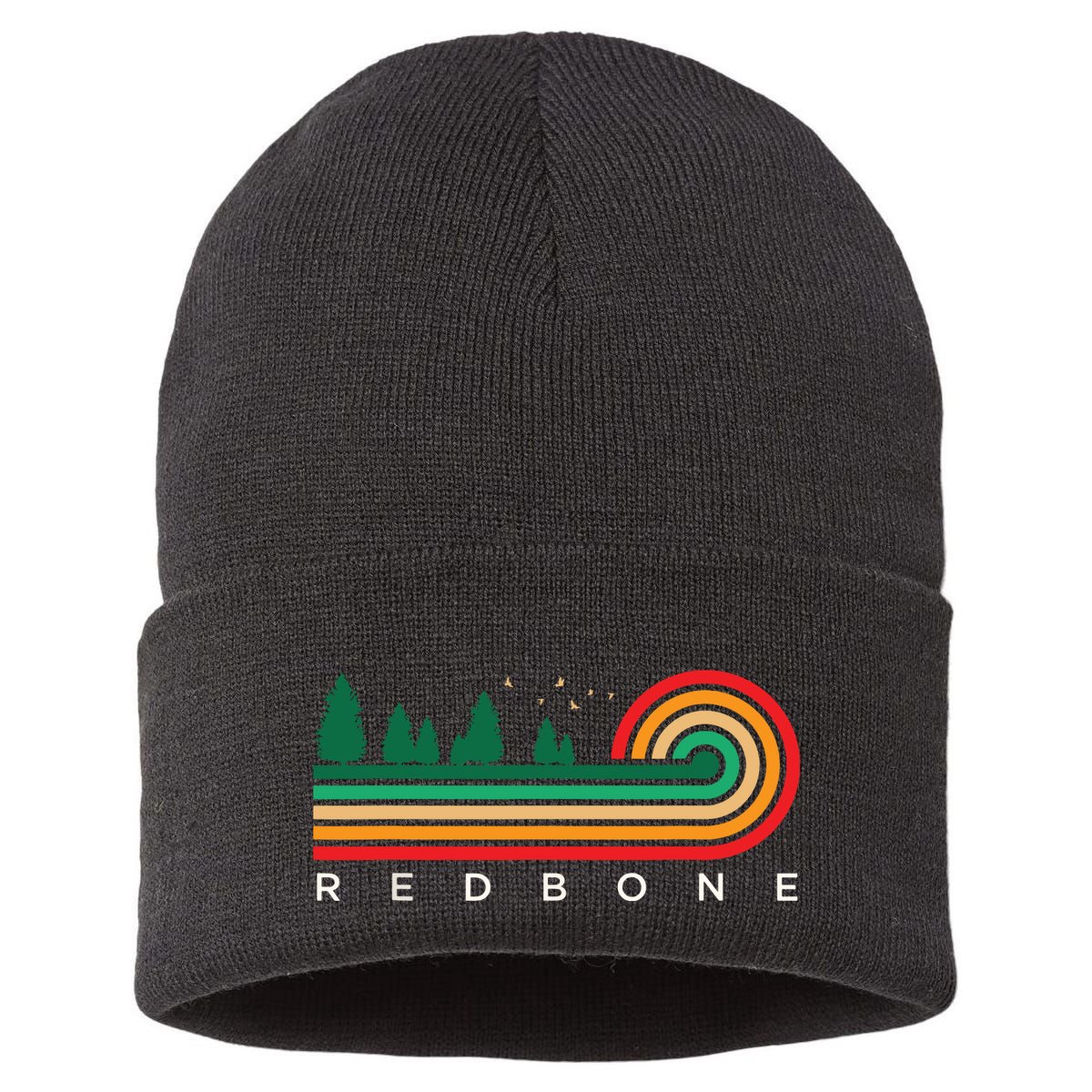 Evergreen Vintage Stripes Redbone Mississippi Sustainable Knit Beanie