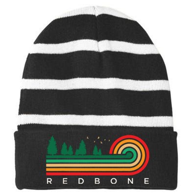 Evergreen Vintage Stripes Redbone Mississippi Striped Beanie with Solid Band