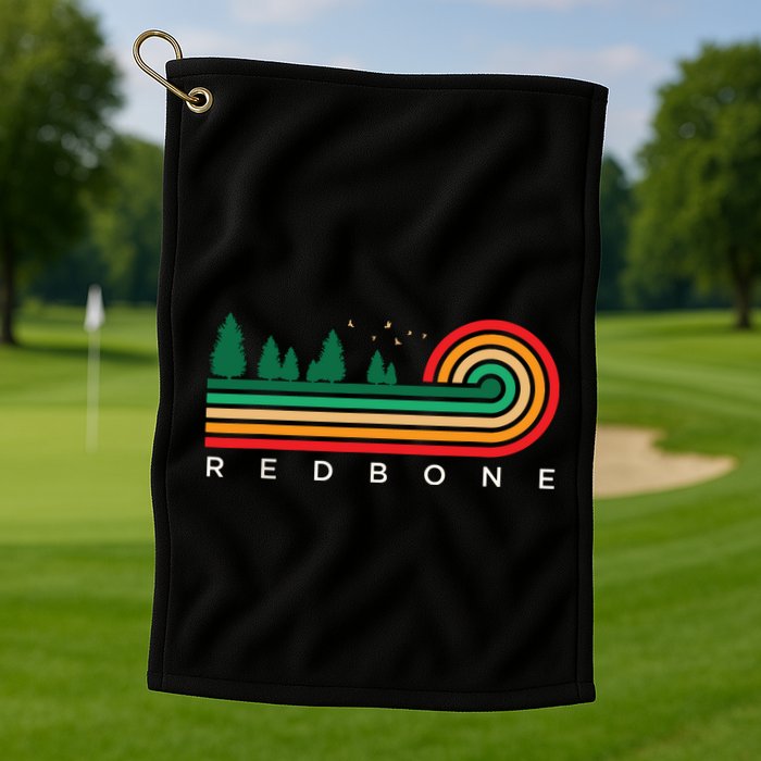 Evergreen Vintage Stripes Redbone Mississippi Golf Towel