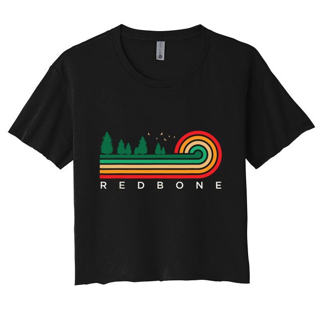 Evergreen Vintage Stripes Redbone Mississippi Crop Top