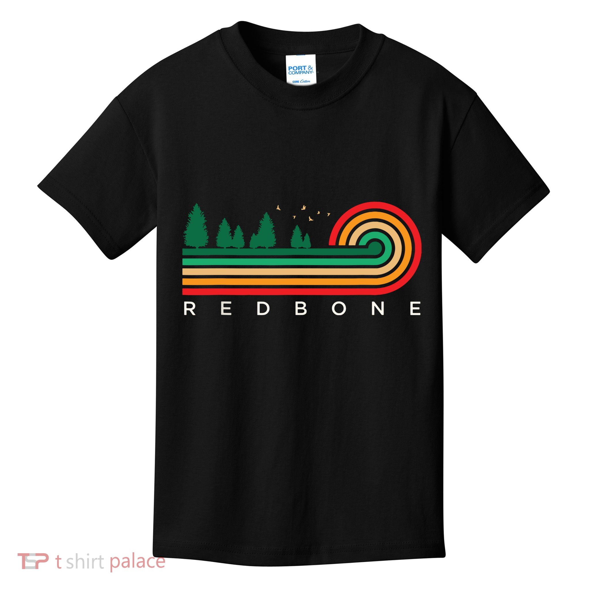Evergreen Vintage Stripes Redbone Mississippi Kids T-Shirt