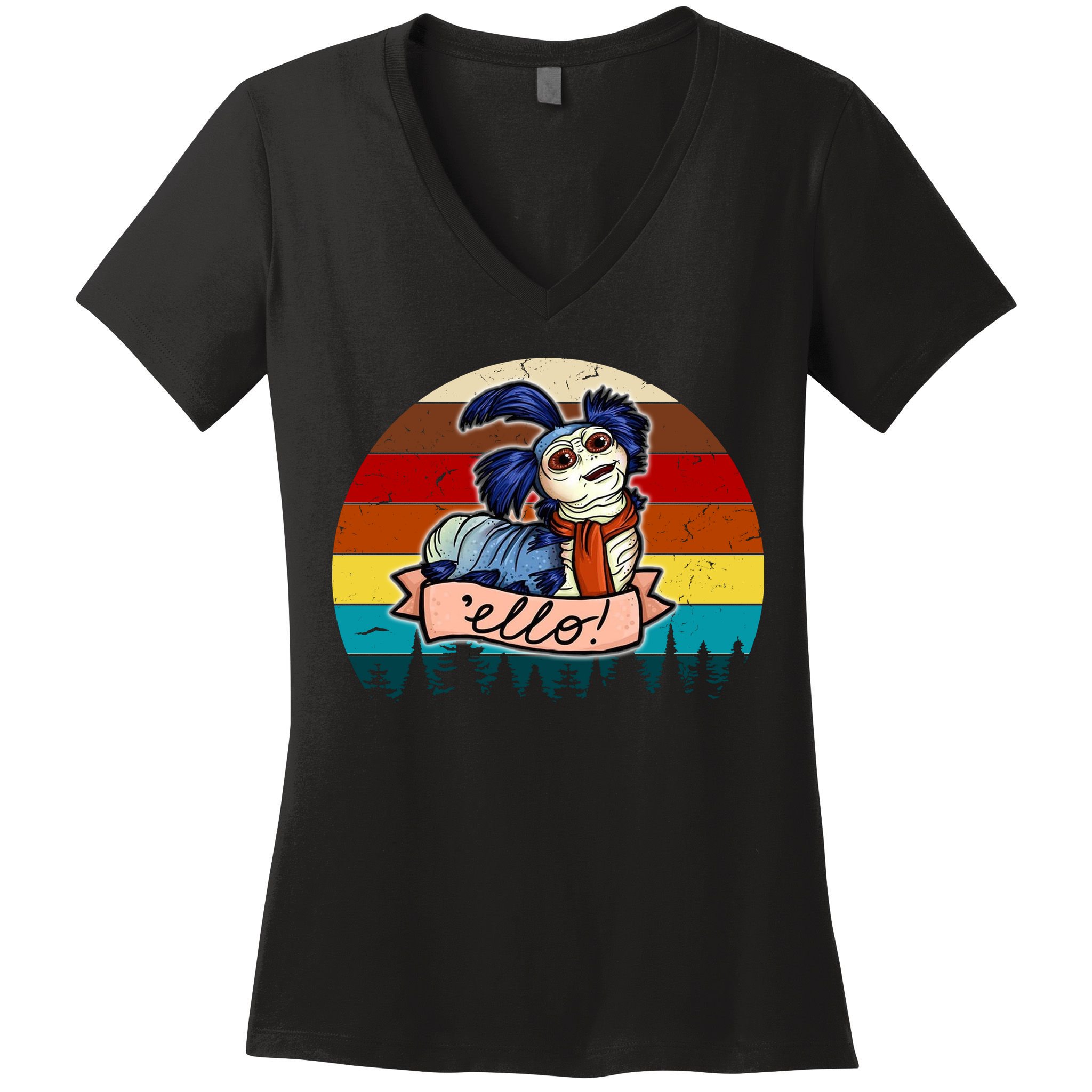 Ello Vintage The Worm Women's V-Neck T-Shirt