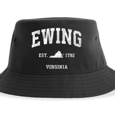 Ewing Virginia Va Vintage Athletic Sports Sustainable Bucket Hat