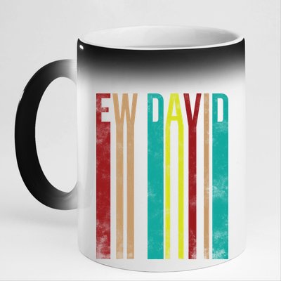 Ew David Retro Logo 11oz Black Color Changing Mug