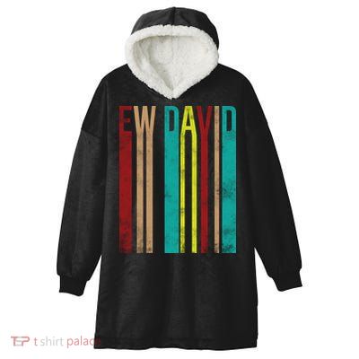 Ew David Retro Logo Hooded Wearable Blanket