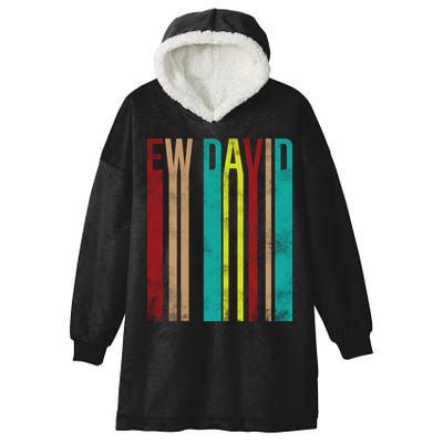 Ew David Retro Logo Hooded Wearable Blanket