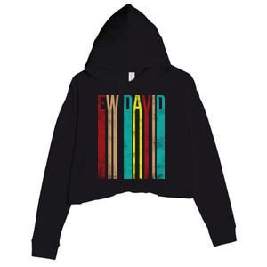 Ew David Retro Logo Crop Fleece Hoodie