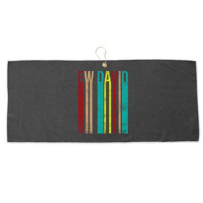 Ew David Retro Logo Large Microfiber Waffle Golf Towel