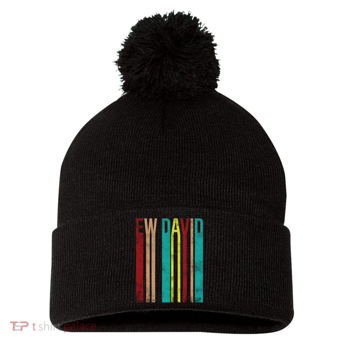 Ew David Retro Logo Pom Pom 12in Knit Beanie