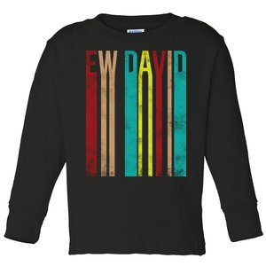 Ew David Retro Logo Toddler Long Sleeve Shirt