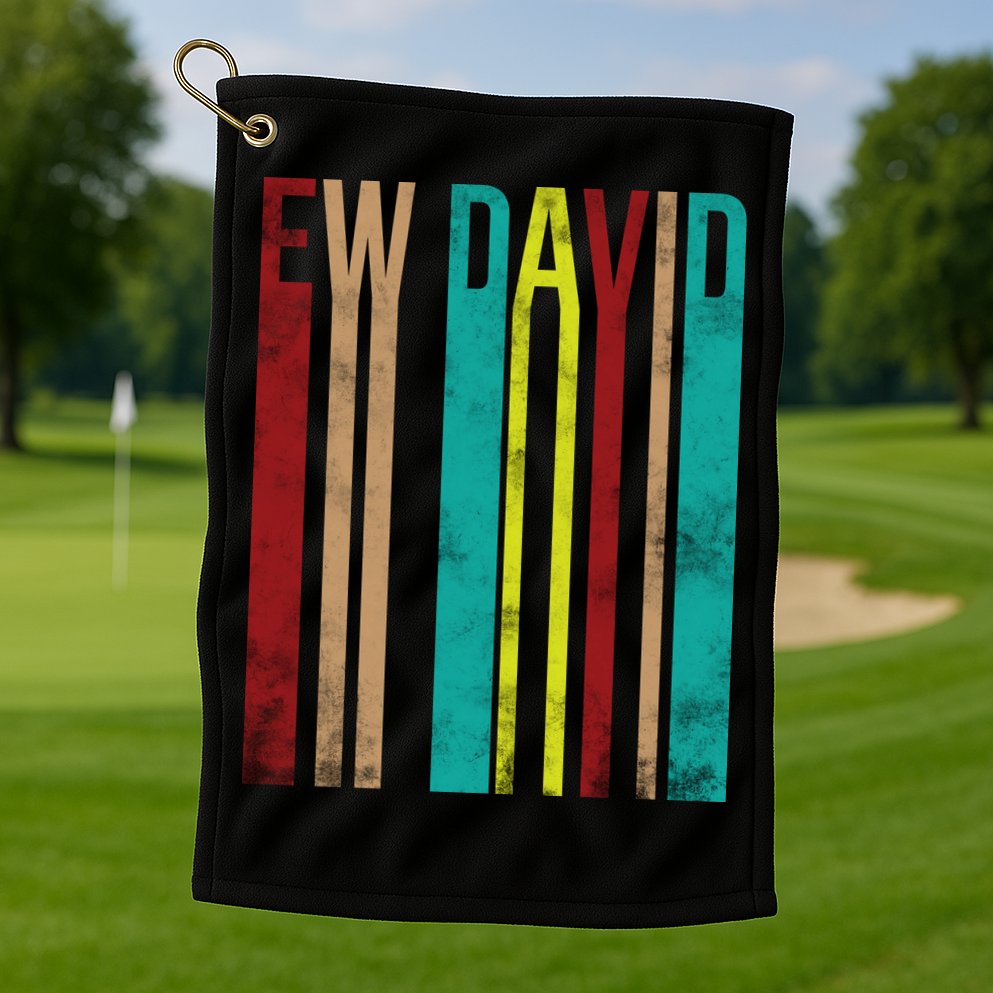 Ew David Retro Logo Golf Towel