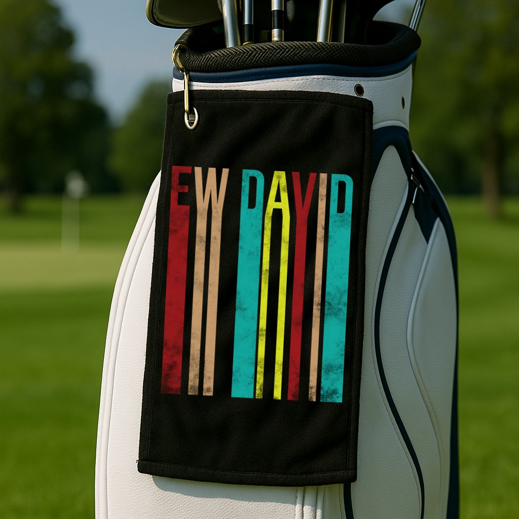 Ew David Retro Logo Golf Towel