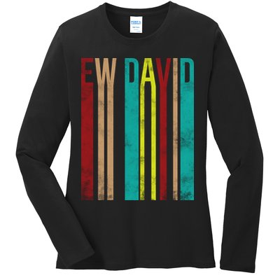 Ew David Retro Logo Ladies Long Sleeve Shirt