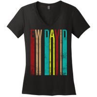 Ew David Retro Logo Women's V-Neck T-Shirt
