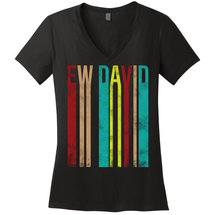Ew David Retro Logo Women's V-Neck T-Shirt