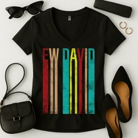 Ew David Retro Logo Women's V-Neck T-Shirt