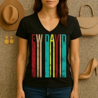 Ew David Retro Logo Women's V-Neck T-Shirt
