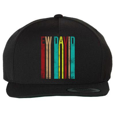 Ew David Retro Logo Wool Snapback Cap