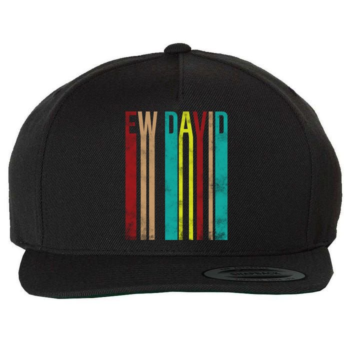 Ew David Retro Logo Wool Snapback Cap