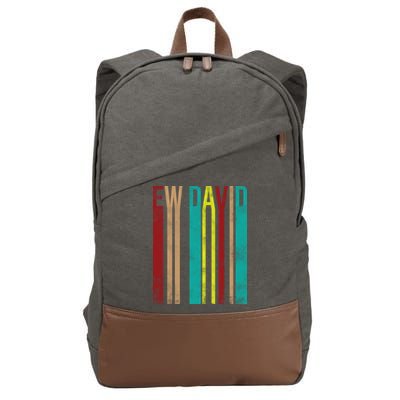 Ew David Retro Logo Cotton Canvas Backpack