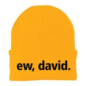 Ew David Simple Logo Knit Cap Winter Beanie