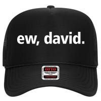 Ew David Simple Logo High Crown Mesh Back Trucker Hat