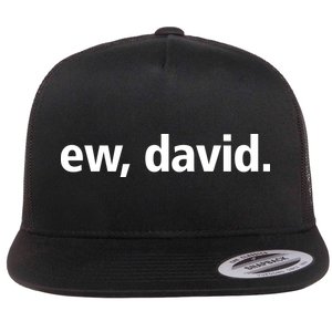 Ew David Simple Logo Flat Bill Trucker Hat