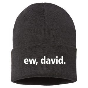 Ew David Simple Logo Sustainable Knit Beanie